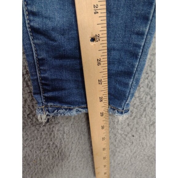 Kancan Jeans Cassandra Mid Rise Super Skinny Jeans Distressed Womens 25 - Picture 9 of 12